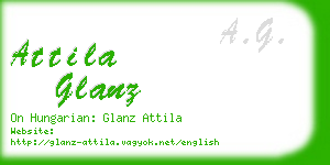 attila glanz business card